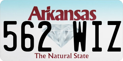 AR license plate 562WIZ