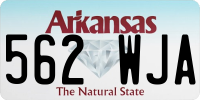 AR license plate 562WJA