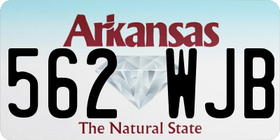 AR license plate 562WJB