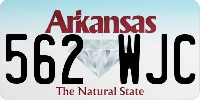 AR license plate 562WJC