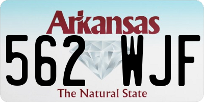 AR license plate 562WJF