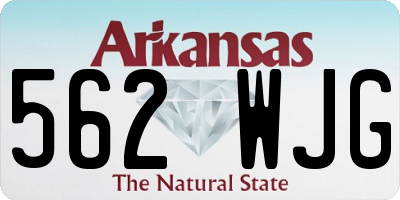 AR license plate 562WJG