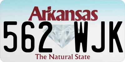 AR license plate 562WJK