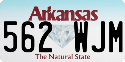 AR license plate 562WJM