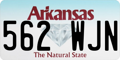 AR license plate 562WJN