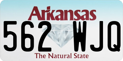AR license plate 562WJQ
