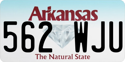 AR license plate 562WJU