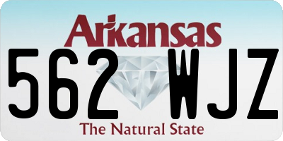 AR license plate 562WJZ
