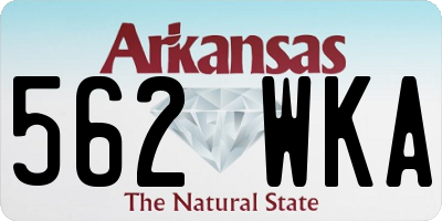 AR license plate 562WKA
