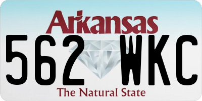 AR license plate 562WKC