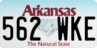 AR license plate 562WKE