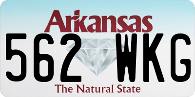 AR license plate 562WKG