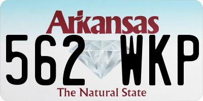 AR license plate 562WKP