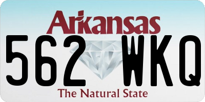 AR license plate 562WKQ