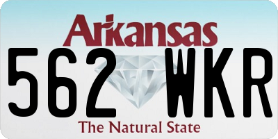 AR license plate 562WKR