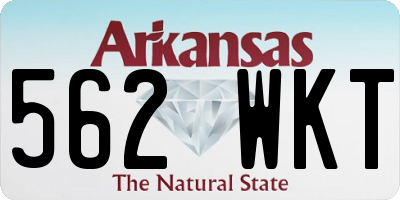AR license plate 562WKT