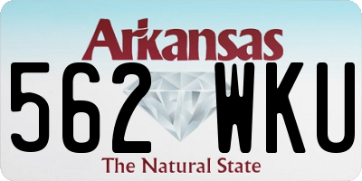 AR license plate 562WKU