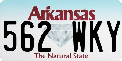 AR license plate 562WKY