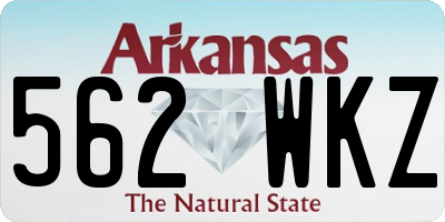AR license plate 562WKZ