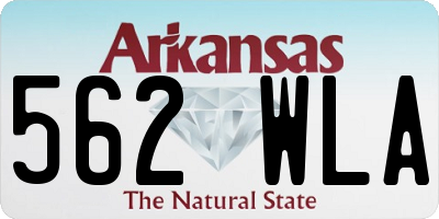 AR license plate 562WLA