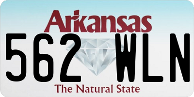 AR license plate 562WLN