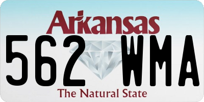 AR license plate 562WMA