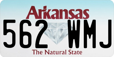 AR license plate 562WMJ
