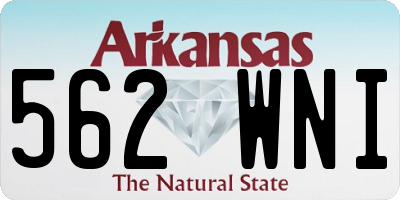 AR license plate 562WNI