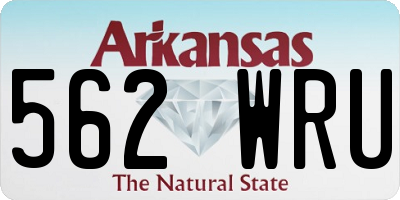 AR license plate 562WRU