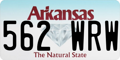 AR license plate 562WRW