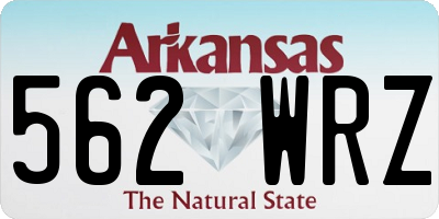 AR license plate 562WRZ