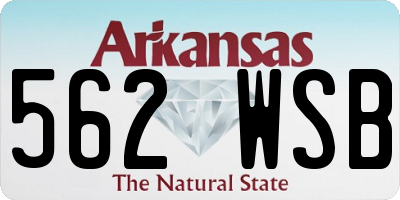 AR license plate 562WSB