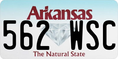 AR license plate 562WSC