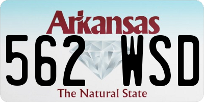 AR license plate 562WSD
