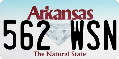 AR license plate 562WSN
