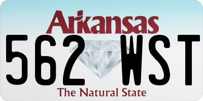 AR license plate 562WST