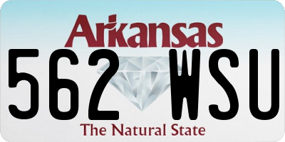 AR license plate 562WSU
