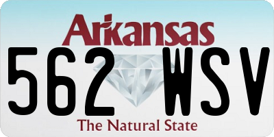 AR license plate 562WSV