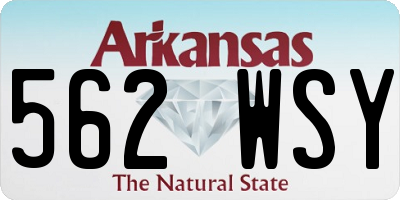 AR license plate 562WSY