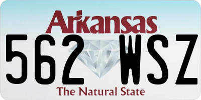 AR license plate 562WSZ