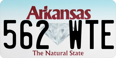 AR license plate 562WTE