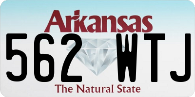 AR license plate 562WTJ