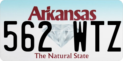 AR license plate 562WTZ