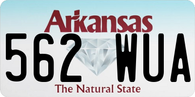 AR license plate 562WUA