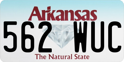 AR license plate 562WUC