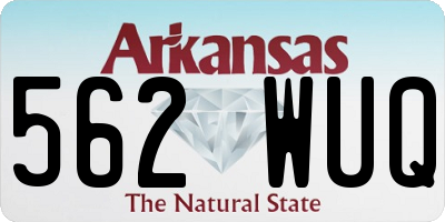 AR license plate 562WUQ