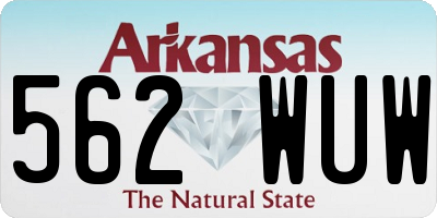 AR license plate 562WUW