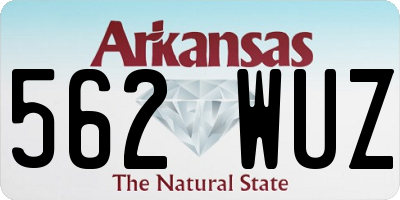 AR license plate 562WUZ