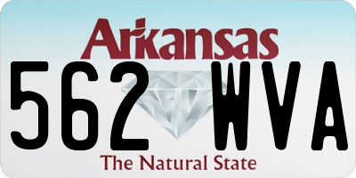 AR license plate 562WVA