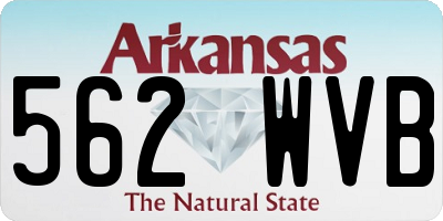 AR license plate 562WVB